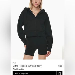 TNA Extra Fleece Boyfriend Boxy Zip Hoodie